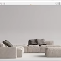 Modern corner sofa multiplayer corner sofa 3d model