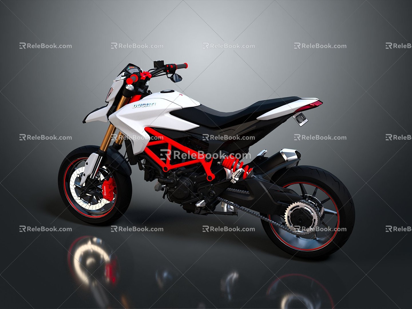 Motorcycle two-wheeled motorcycle off-road motorcycle road race motorcycle motor vehicle transport 3d model