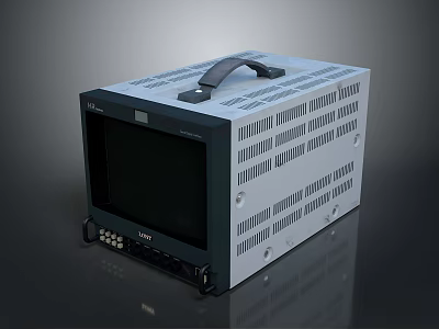 Portable Electronic Device With Display Screen Handle And Ventilation Holes 3d model