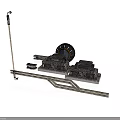 Industrial Mechanical Equipment With Steel Rod Wheel Base And Structural Components