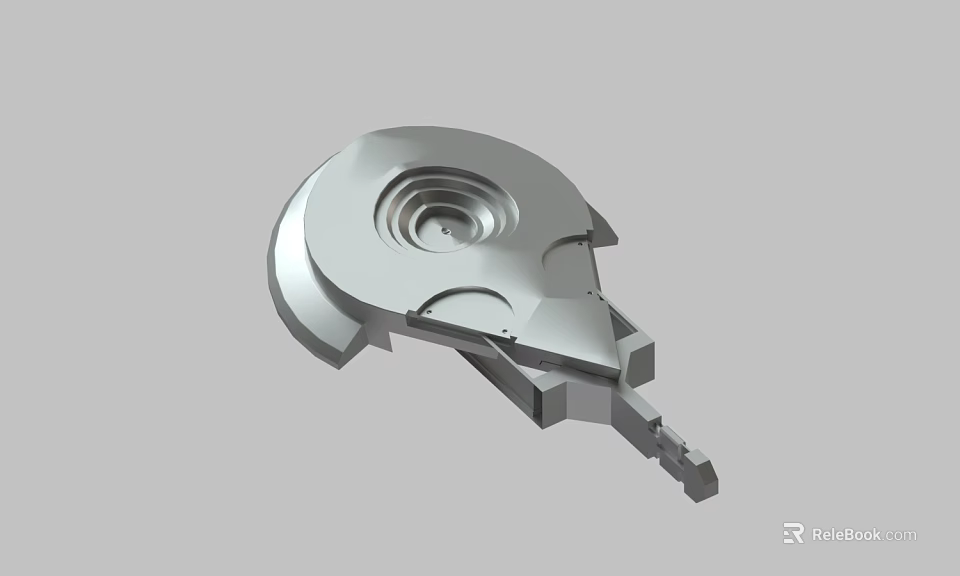 Precision Engineered Metal Mechanical Part Featuring Rotating Disk And Gear Structure 3d model 