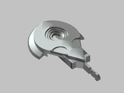 Precision Engineered Metal Mechanical Part Featuring Rotating Disk And Gear Structure 3d model