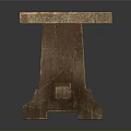 Rustic Wooden Bench With Natural Wood Grain Surface And Sturdy Legs For Entryway Or Dining Area