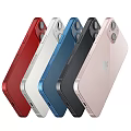 Apple iPhone Smartphones Back View In Multiple Colors With Camera Module And Logo 3d model