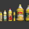 Different Cooking Oil Bottles with Peanut Rapeseed Oil and Various Capacities