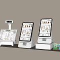 Public Self Service Terminals With Digital Displays Product Menus And QR Codes
