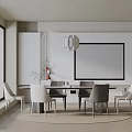 Modern table combination 3d model