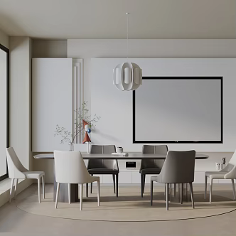 Modern table combination 3d model
