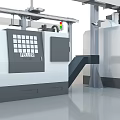 Advanced Industrial Equipment CNC Machines With Control Panels And Mechanical Structures