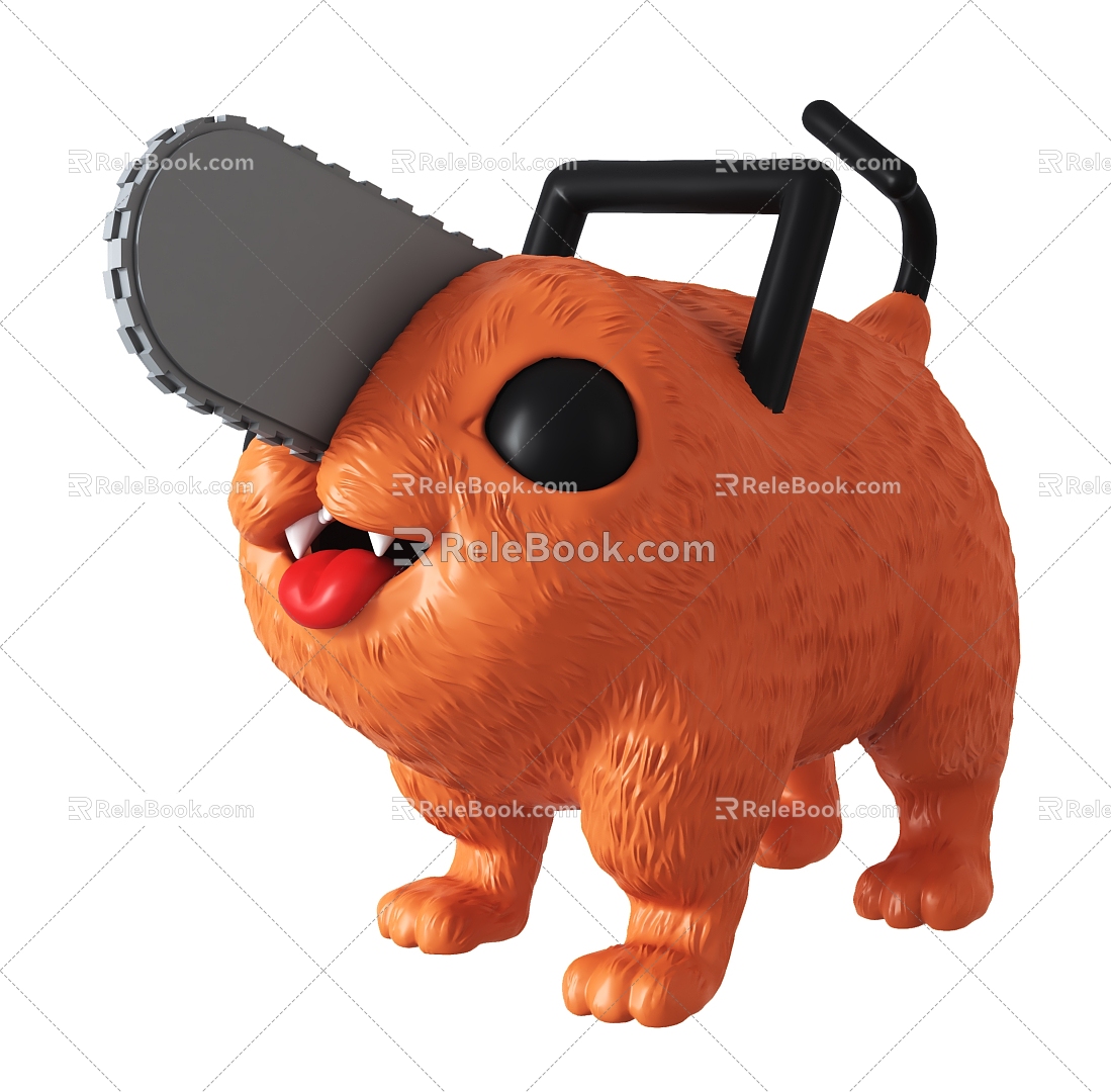 Chainsaw Devil Doll Hand-held Children's Toys and Furnishings Trendy Play Ornaments Decorative Furnishings 3d model