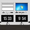 Modern projection curtain 3d model