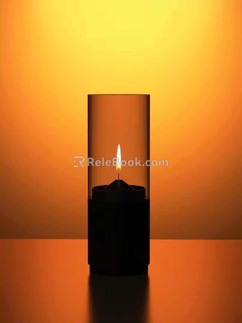 Kerosene lamp atmosphere lamp nostalgic decorations 3d model