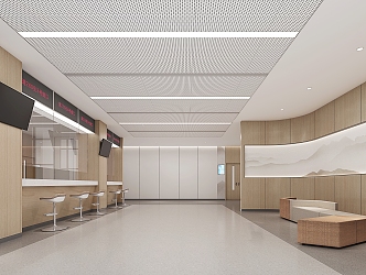 Modern Hospital Hall Admission and Admission Handling 3d model