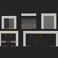 Five Different Modern Interior Door Designs With Metal Frames And Gray Tones