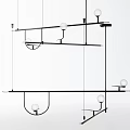 Modern Geometric Chandelier With Black Metal Structure And Multiple Spherical Bulbs Design