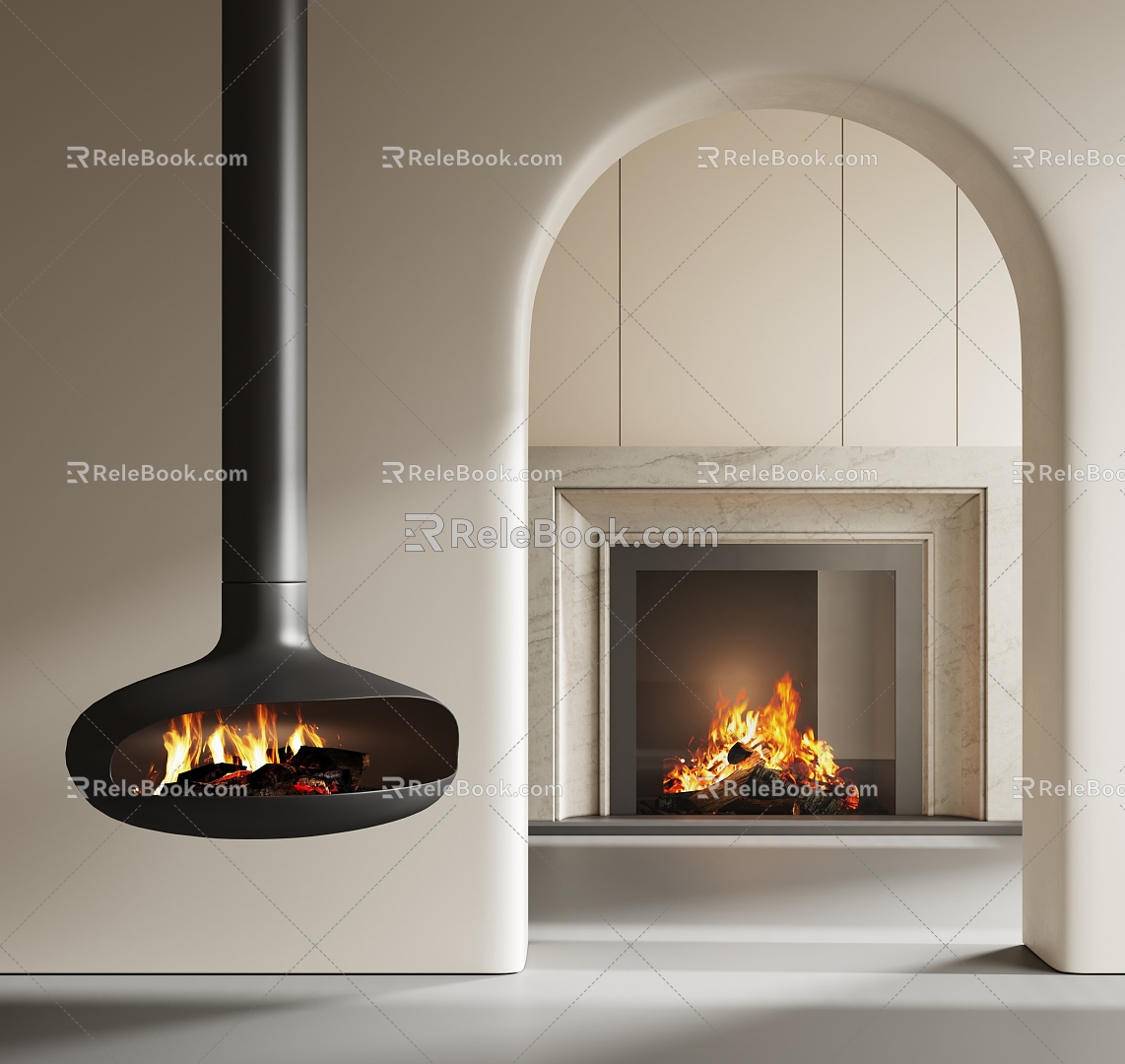 Fireplace stove 3d model