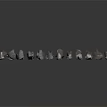 Various Wood And Stone Pieces In Different Shapes And Sizes On White Background