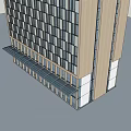 Modern High Rise Office Building With Grid Glass Facade Exterior Design