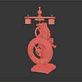 Floor Clock Big Clock Retro Clock Retro Clock Retro Clock Large Clock Pendulum Furnishings 3d model