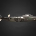 Modern Stealth Fighter Jet with Camouflage Paint and Advanced Aerospace Design