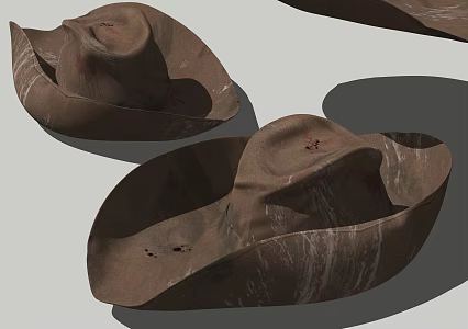 Western Denim Hat 3d model