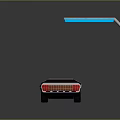 White Car Driving On Road With Yellow Lines And Blue Streetlights