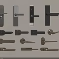 Collection of Modern Door Handles with Smart Digital Traditional Lever and Classic Knob Designs