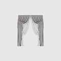 Modern Luxury Curtain Design With Gray Velvet And White Sheer Panels