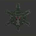 Turret Turntable Railgun Sci-fi Tower Defense Game Tower Defense Sci-fi Turret Game Turret Game Battery 3d model