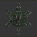 Turret Turntable Railgun Sci-fi Tower Defense Game Tower Defense Sci-fi Turret Game Turret Game Battery 3d model