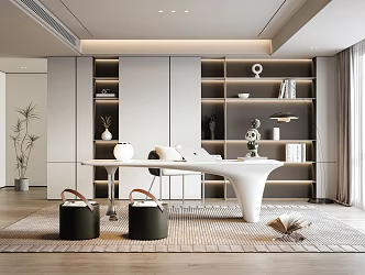 Modern study 3d model