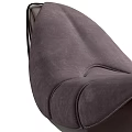 Modern Lounge Chair With Streamlined Design Gray Upholstery And Dark Frame 3d model