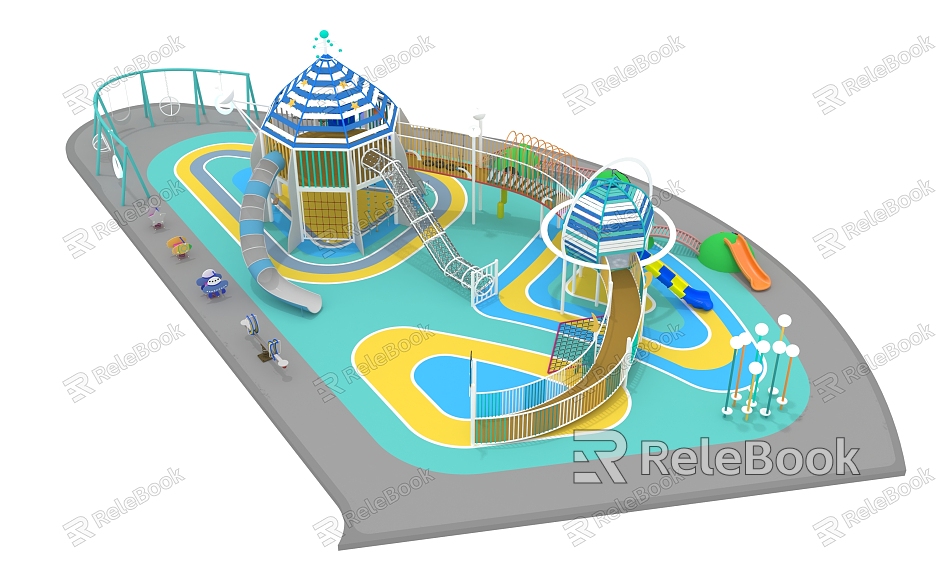 Modern children's play area play equipment model