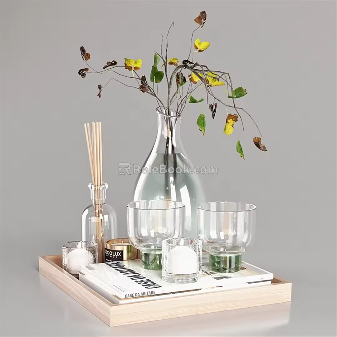 Modern Ornaments Combination Decorations Ornaments 3d model