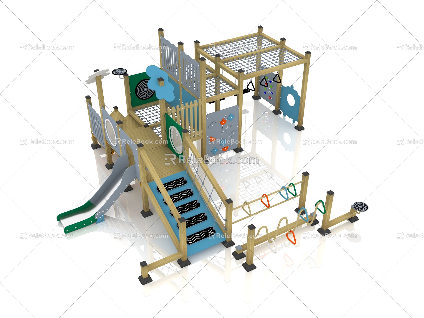 Children's Combined Slide Combined Slide Multifunctional Slide Slide Outdoor Combined Slide Slide 3d model