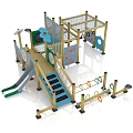 Children's Combined Slide Combined Slide Multifunctional Slide Outdoor Combined Slide 3d model