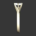Elegant Gold Diamond Ring With Twisted Band And Sparkling Center Stone