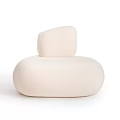 Freehand Space Arc Removable Armrest-less Minimalist Backrest Special-shaped Fabric Sofa for Imperial Concubine 3d model