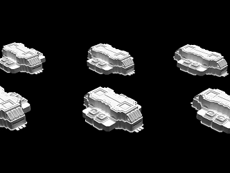 Modern science fiction future machinery 3d model