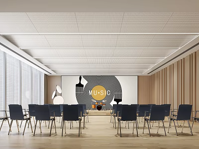 Modern Music Room 3d model