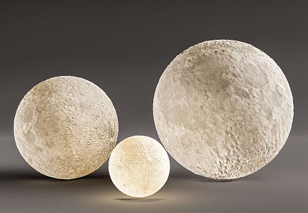 Modern Decorative Lamp Moon Ground Lamp 3d model