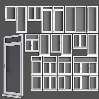 aluminum alloy windows modern windows 3d model