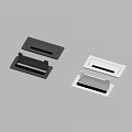 Sleek Modern Cabinet Handles with Black and White Finish and Recessed Design