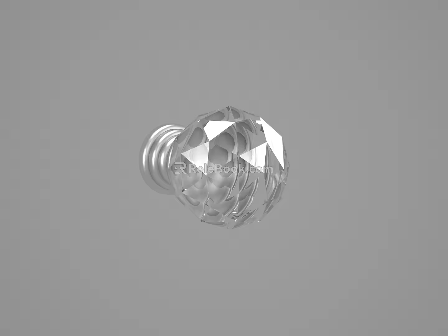 Modern hardware handle crystal handle 3d model