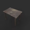 Simple Wooden Office Desk With Textured Surface For Home Study Room