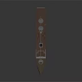 Vintage Ship Model With Detailed Deck Mast And Chimney On Gray Background