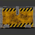 Industrial Equipment Hazardous Material Storage Container With Biohazard Symbol Metal Latches And Yellow Black Stripes