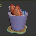 Daily Life Essentials Blue Cup With Wooden Tray Holding Biscuits And Bread Slices