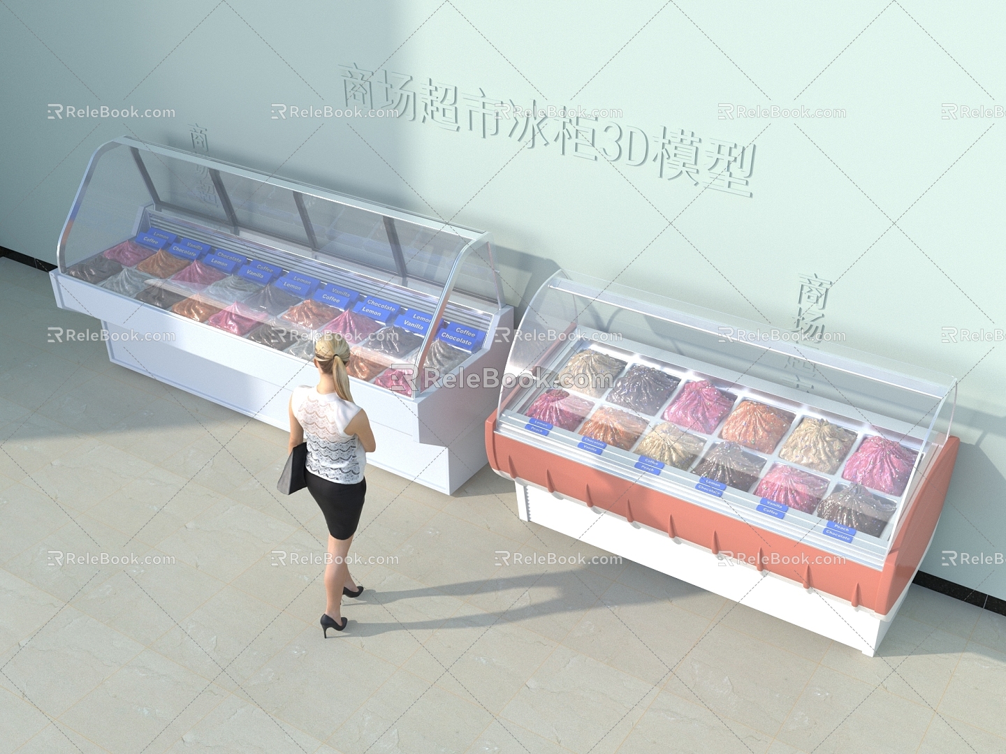 Mall Freezer 3D Model 0142018 3d model