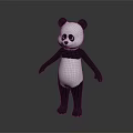 Cute Animated Panda Character 3D Model for Game and Movie with Standing Pose